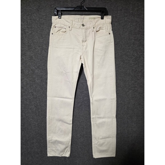 7 For All Mankind Denim - 7 For All Mankind Jeans Women 30 Luxe Performance Slimmy Mid Rise Off Whit Cream
